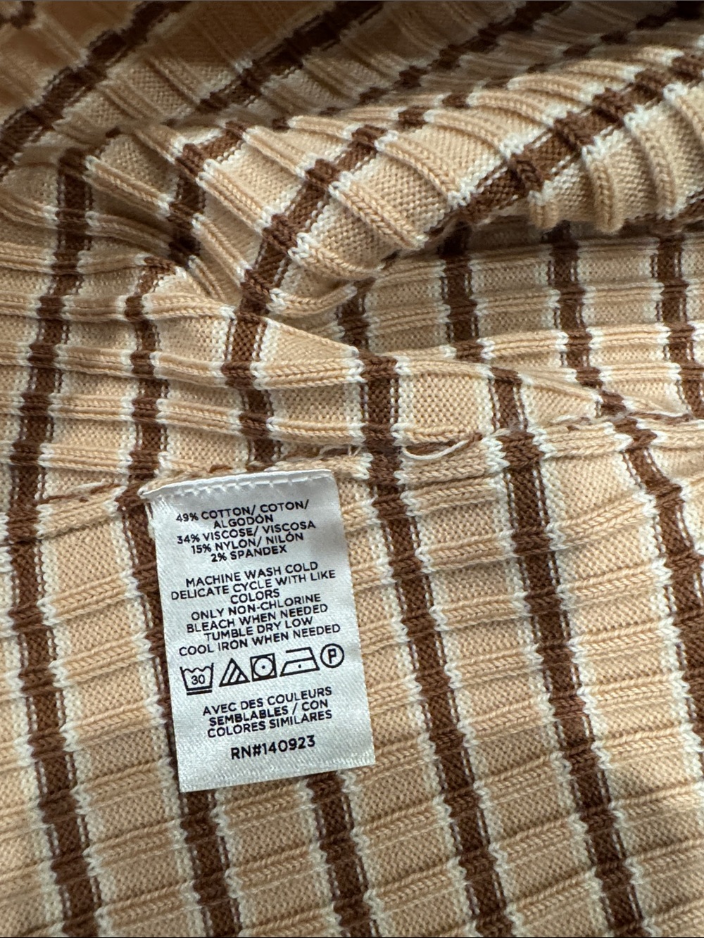 LOFT Beige Striped Polo Knit Maxi Dress - Picture 2 of 3